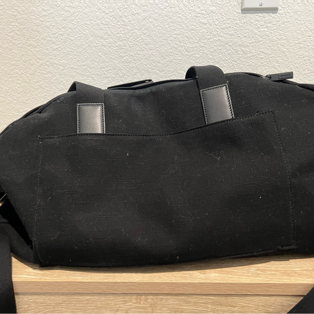 AWAY Black Canvas Weekender Bag